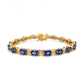 Sapphire and Diamond Bracelet in 14K Yellow Gold - KGD 41374