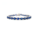 Sapphire and Diamond Bracelet in 18K White Gold - KGD 41376
