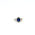Sapphire and Diamond Ring in 18K White Gold - KGR 15801
