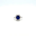 Sapphire and Diamond Ring in 18K White Gold - KGR 16501