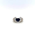 Sapphire and Diamond Ring in 18K White Gold - KGR 16542