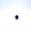 Sapphire and Diamond Ring in 18K White Gold - KGR 16543