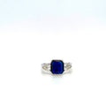 Sapphire and Diamond Ring in 18K White Gold - KGR 16549
