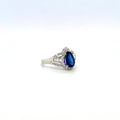 Sapphire and Diamond Ring in 18K White Gold - KGR 16559