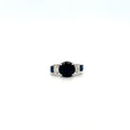 Sapphire and Diamond Ring in 18K White Gold - KGR 16656
