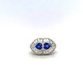 Sapphire and Diamond Ring in 18K White Gold - KGR 16663