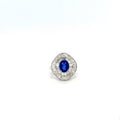 Sapphire and Diamond Ring in 18K White Gold - KGR 16668