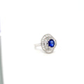 Sapphire and Diamond Ring in 18K White Gold - KGR 16669