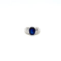Sapphire and Diamond Ring in 18K White Gold - KGR 16682