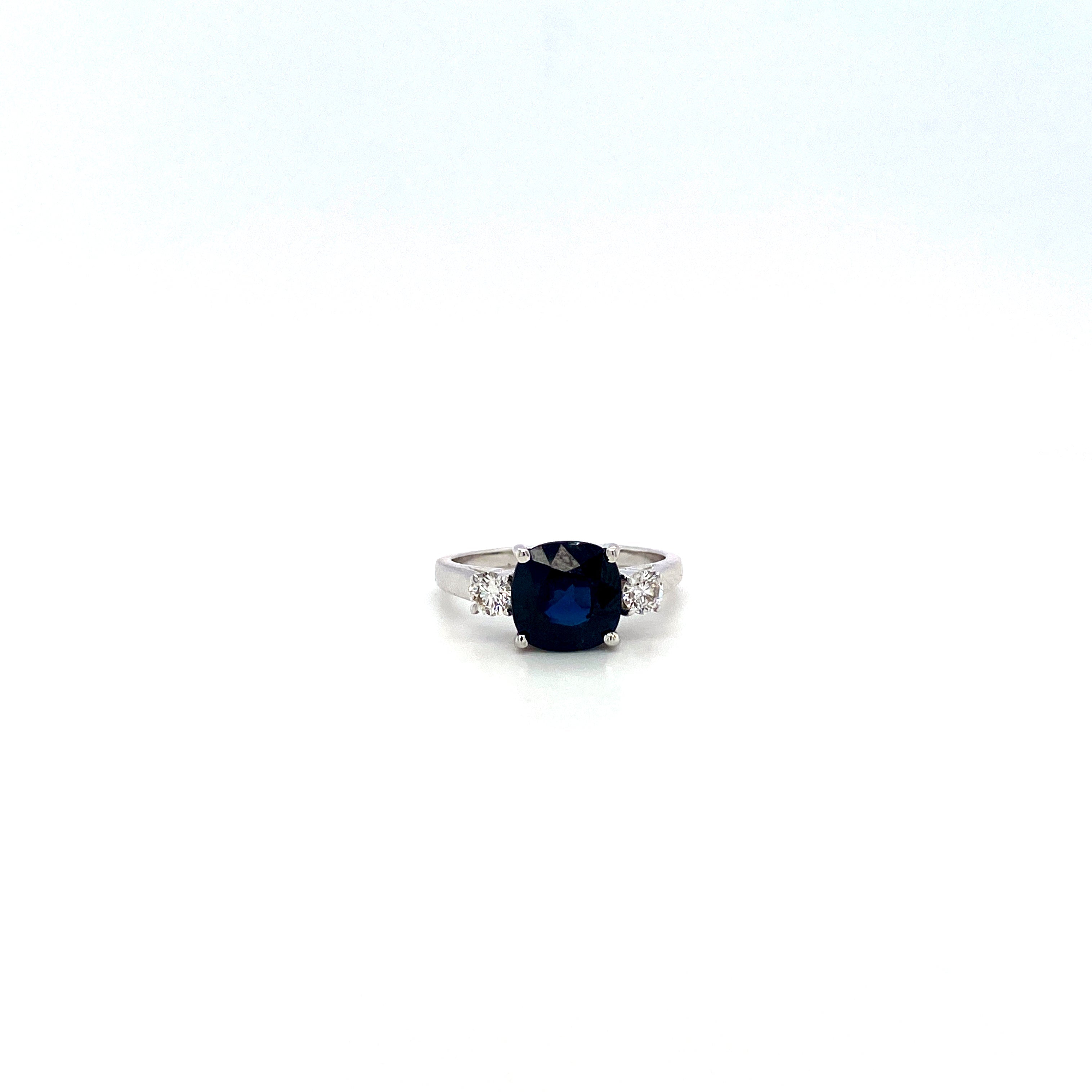 Sapphire and Diamond Ring in 18K White Gold - KGR 16914