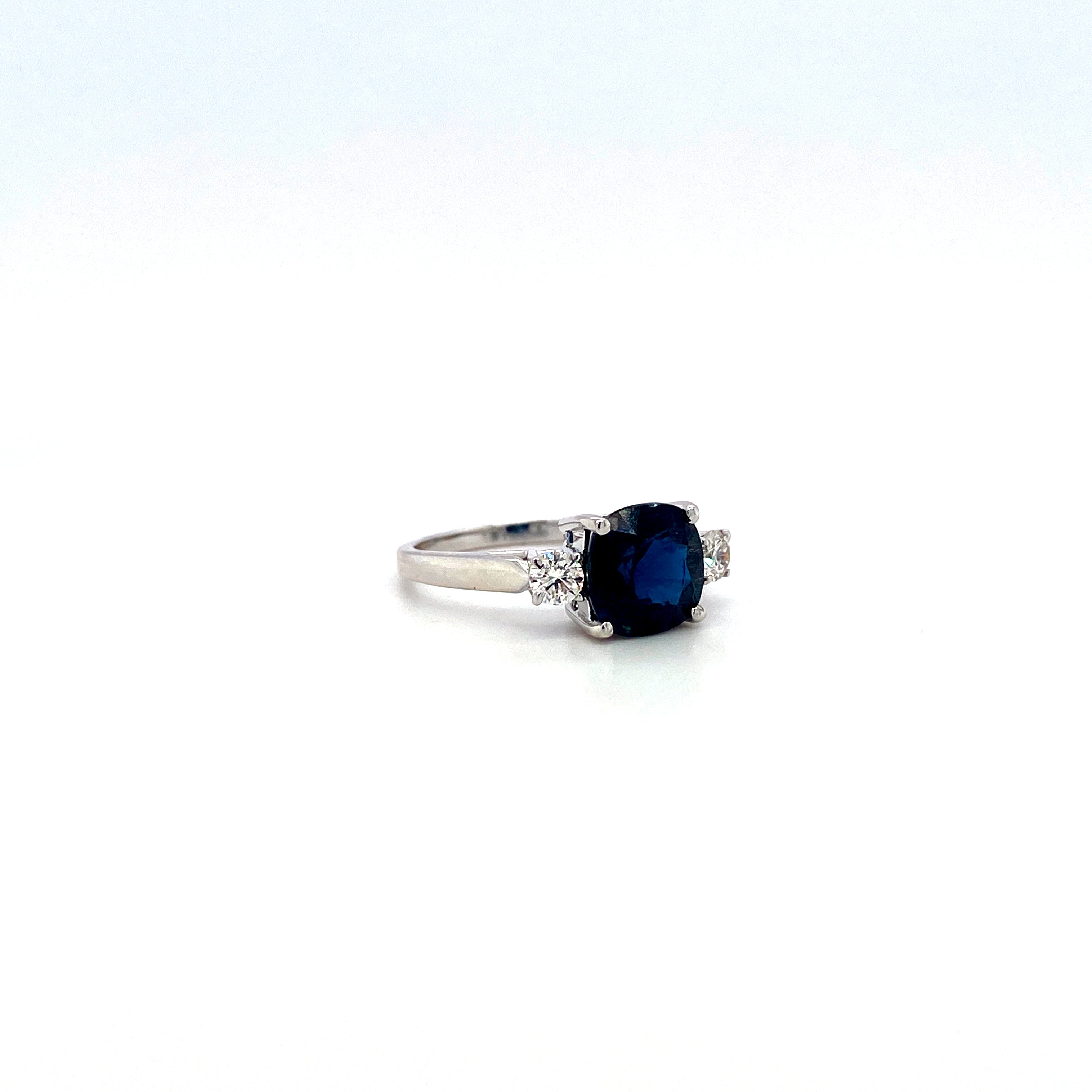 Sapphire and Diamond Ring in 18K White Gold - KGR 16914