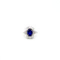 Sapphire and Diamond Ring in 18K White Gold - KGR 16917