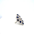 Sapphire and Diamond Ring in 18K White Gold - KGR 16919