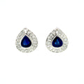 Sapphire and Diamond Earrings in 18K White Gold - KGT 31495