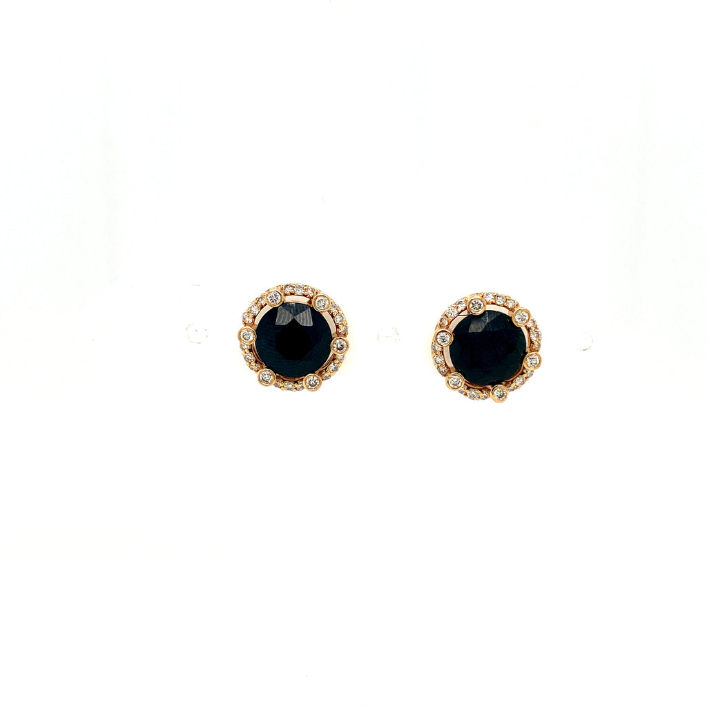 Sapphire and Diamond Earrings in 14K Yellow Gold - KGT 32472