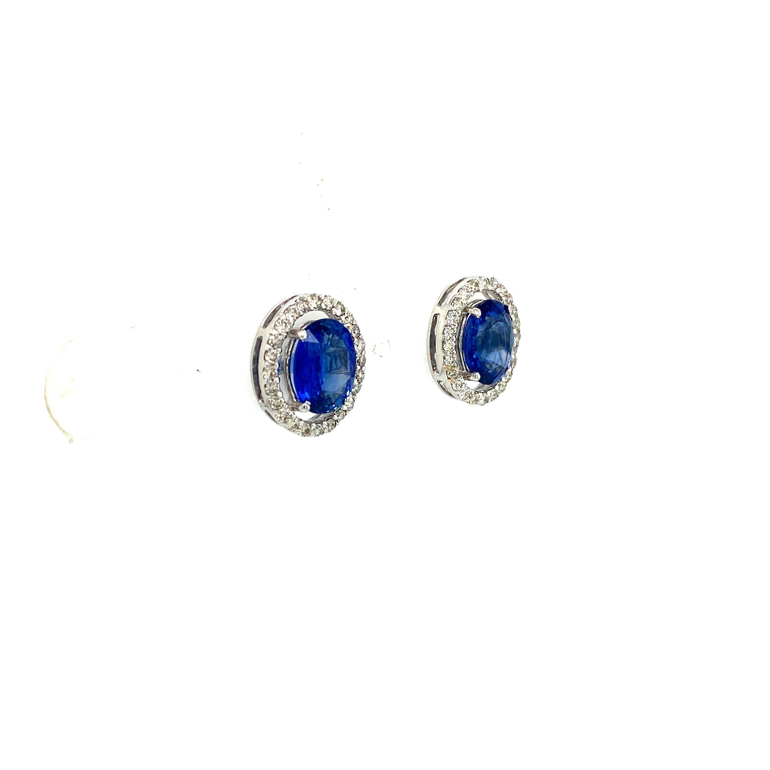 Sapphire and Diamond Earrings in 18K White Gold - KGT 33088