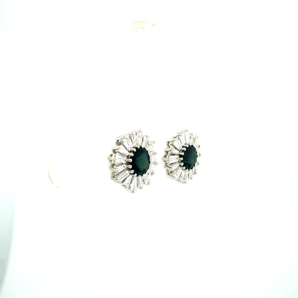 Sapphire and Diamond Earrings in 18K White Gold - KGT 33349