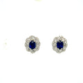 Sapphire and Diamond Earrings in 18K White Gold - KGT 33361