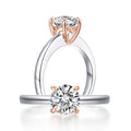 1 Carat Lab Grown Diamond Ring 14K White Gold Rose Gold LGR003