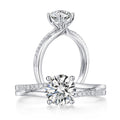 1 Carat Lab Grown Diamond Ring 14K White Gold LGR004
