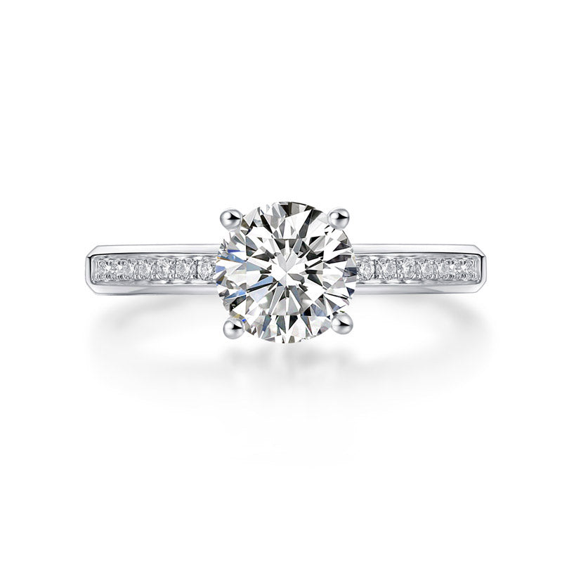 1 Carat Lab Grown Diamond Ring 14K White Gold LGR005