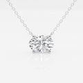 2.00 CTW AGI Certified Oval Lab Grown Diamond Solitaire Pendant - Choice of 14k Yellow or White Gold-2