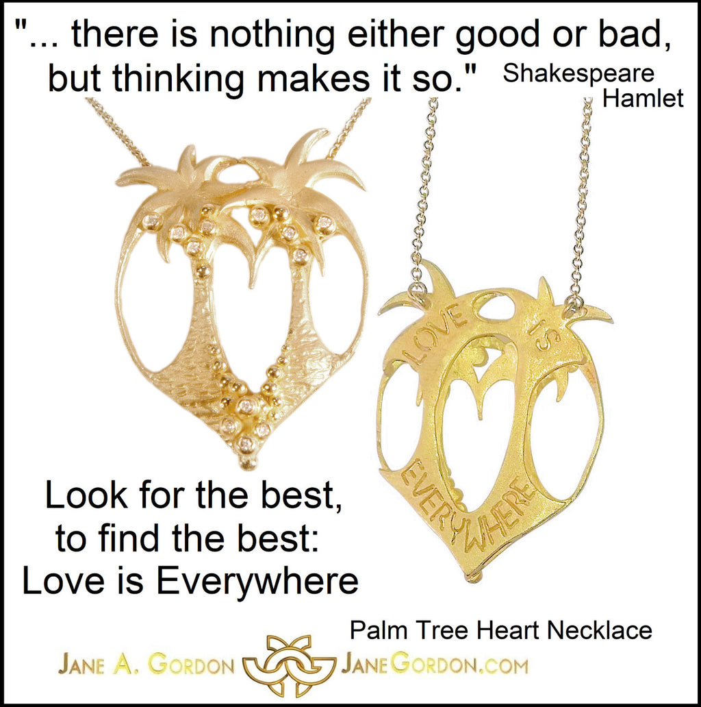 Lizards in Love Necklace: Diamonds in Solid 18K Gold & Sterling Silver. Love is Everywhere