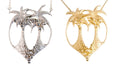 Love is Everywhere- Palm Tree Heart Necklace-18K Gold with Diamonds