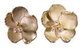 Metal Petals- Pansy Earring-Large-18k Gold & Diamonds