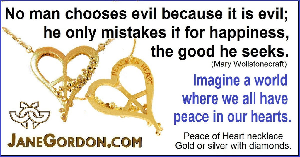 Peace of Heart Necklace- Large-18K Gold with Abundance Overflowing Diamonds