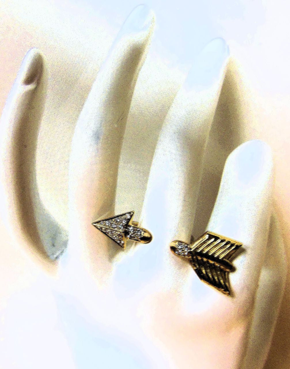 Custom Design: Illusion Piercing Arrow Ring-14K gold & diamonds