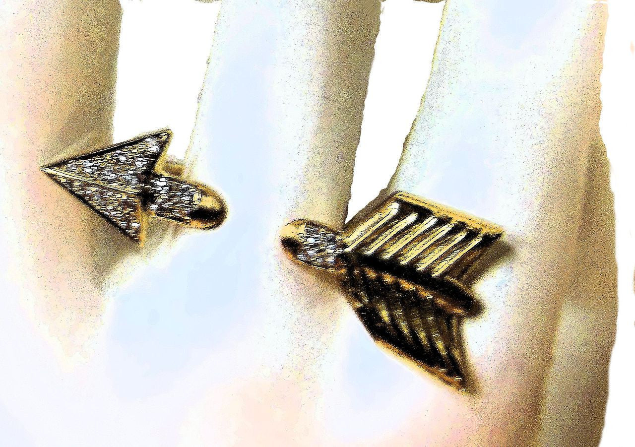 Custom Design: Illusion Piercing Arrow Ring-14K gold & diamonds
