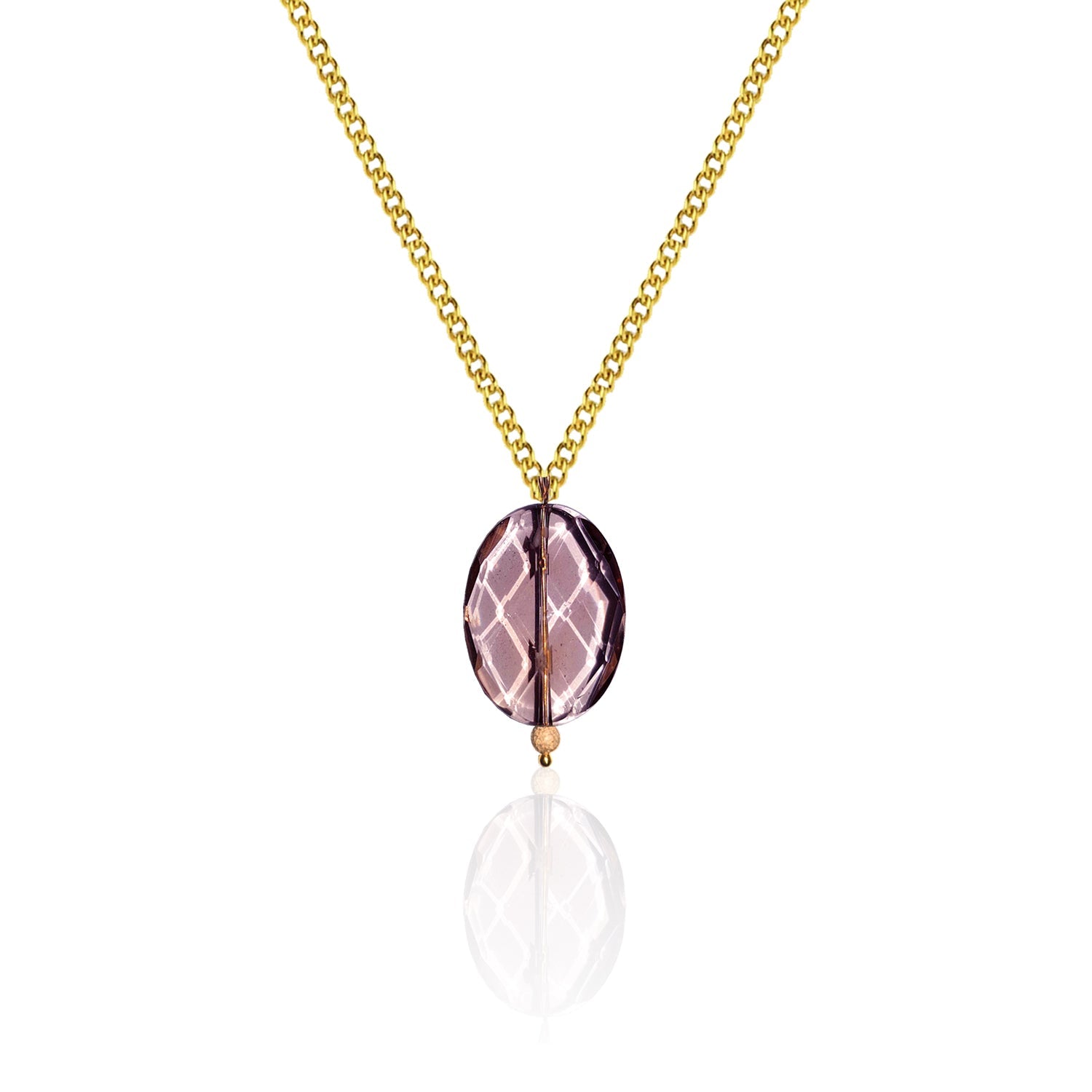 Limited Edition Smoky quartz and 9k yellow gold necklace | by nlanlaVictory