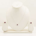 Handmade Ruby Set in its Natural form in Silver 925-0