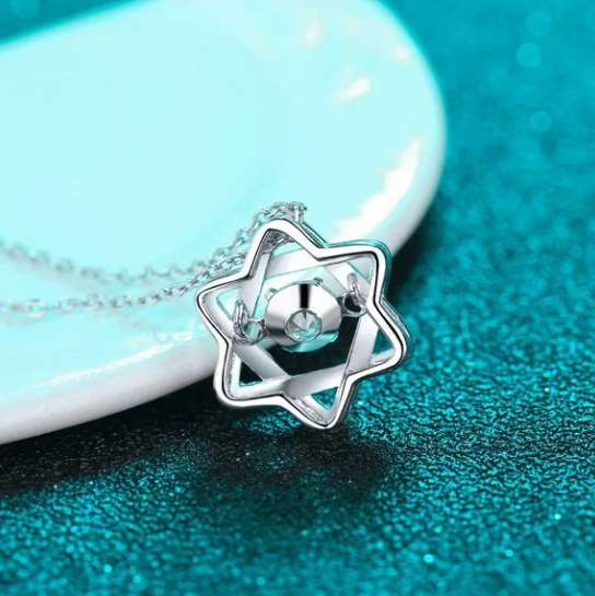 Moissanite Star of David Pendant Necklace -0.5 ct-2