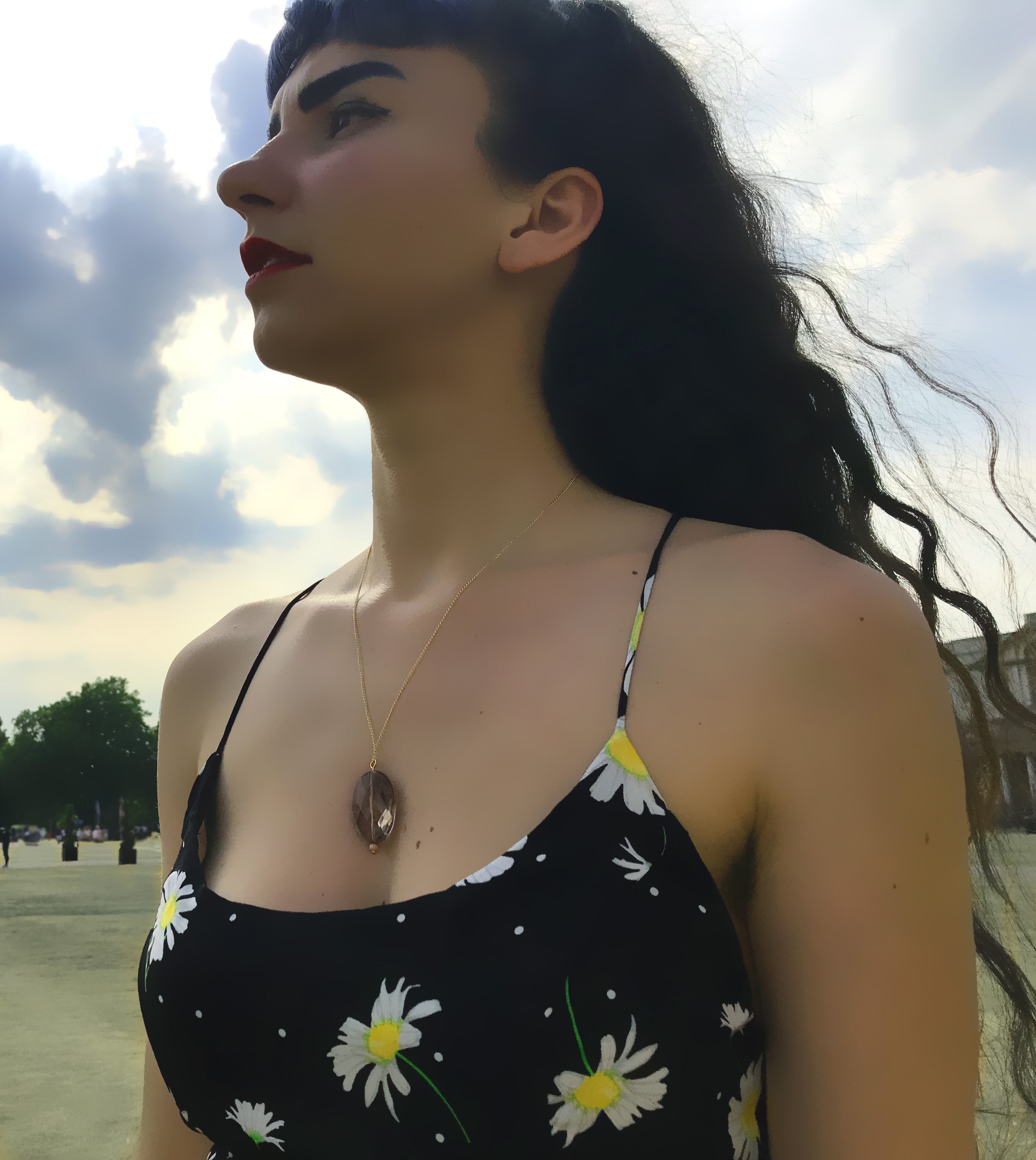 Limited Edition Smoky quartz and 9k yellow gold necklace | by nlanlaVictory