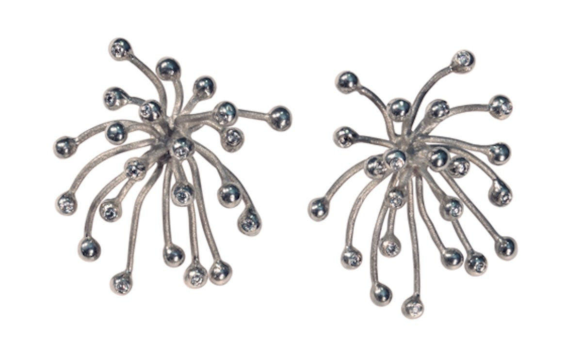 Superstar Earrings. Fireworks-18K gold with diamonds: Celebrate life!!!