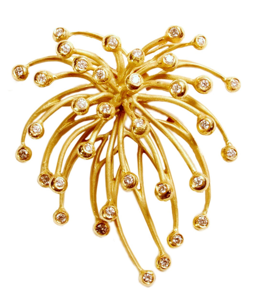 Superstar Necklace. Fireworks-14K gold with diamonds: Celebrate Life!