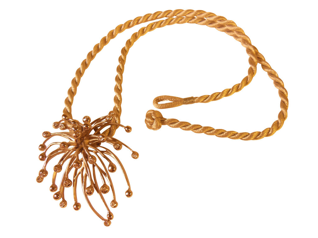Superstar Necklace. Fireworks-14K gold with diamonds: Celebrate Life!