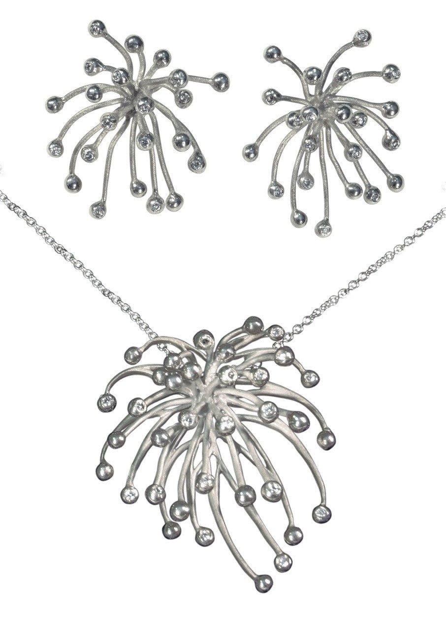 Superstar Earrings. Fireworks Jewelry-14K gold with diamonds: Life is a Celebration!