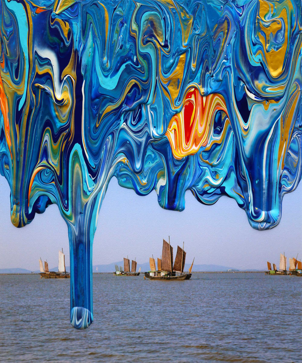 Antonio Wehrli Gravity Paint Drip Ring: Art into Jewelry-18K Gold