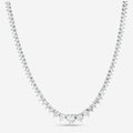 20 CT Created White Sapphire Graduated Tennis Necklace - G-H Color, SI Clarity-0