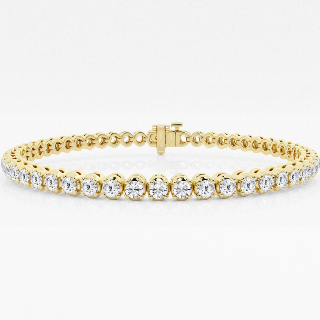 Round Bezel Tennis Bracelet-0