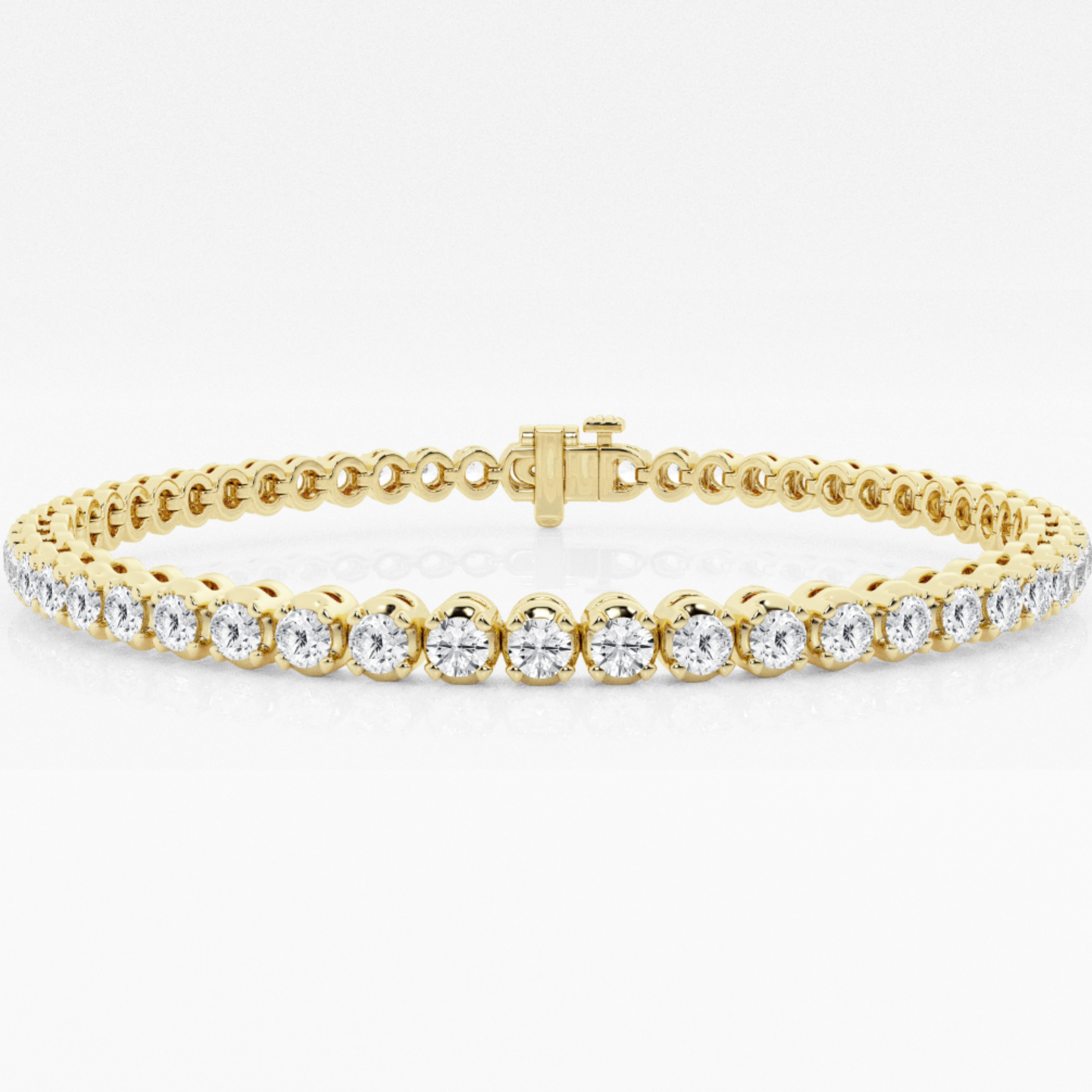 Round Bezel Tennis Bracelet-0