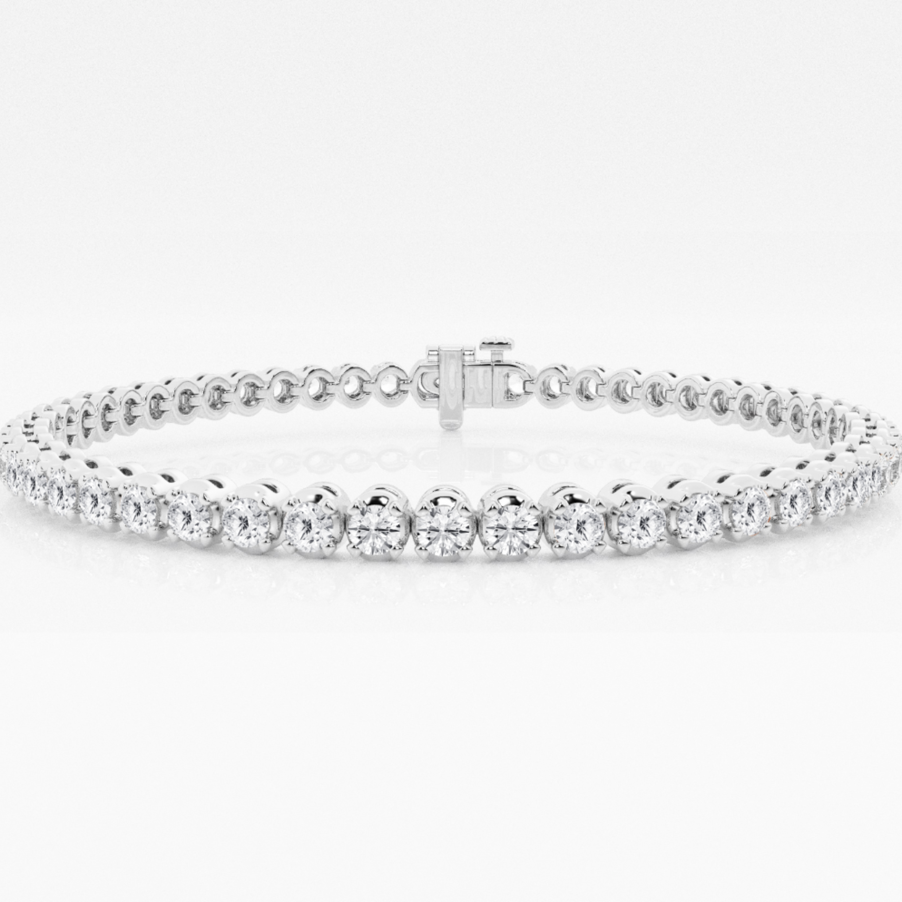 Round Bezel Tennis Bracelet-1
