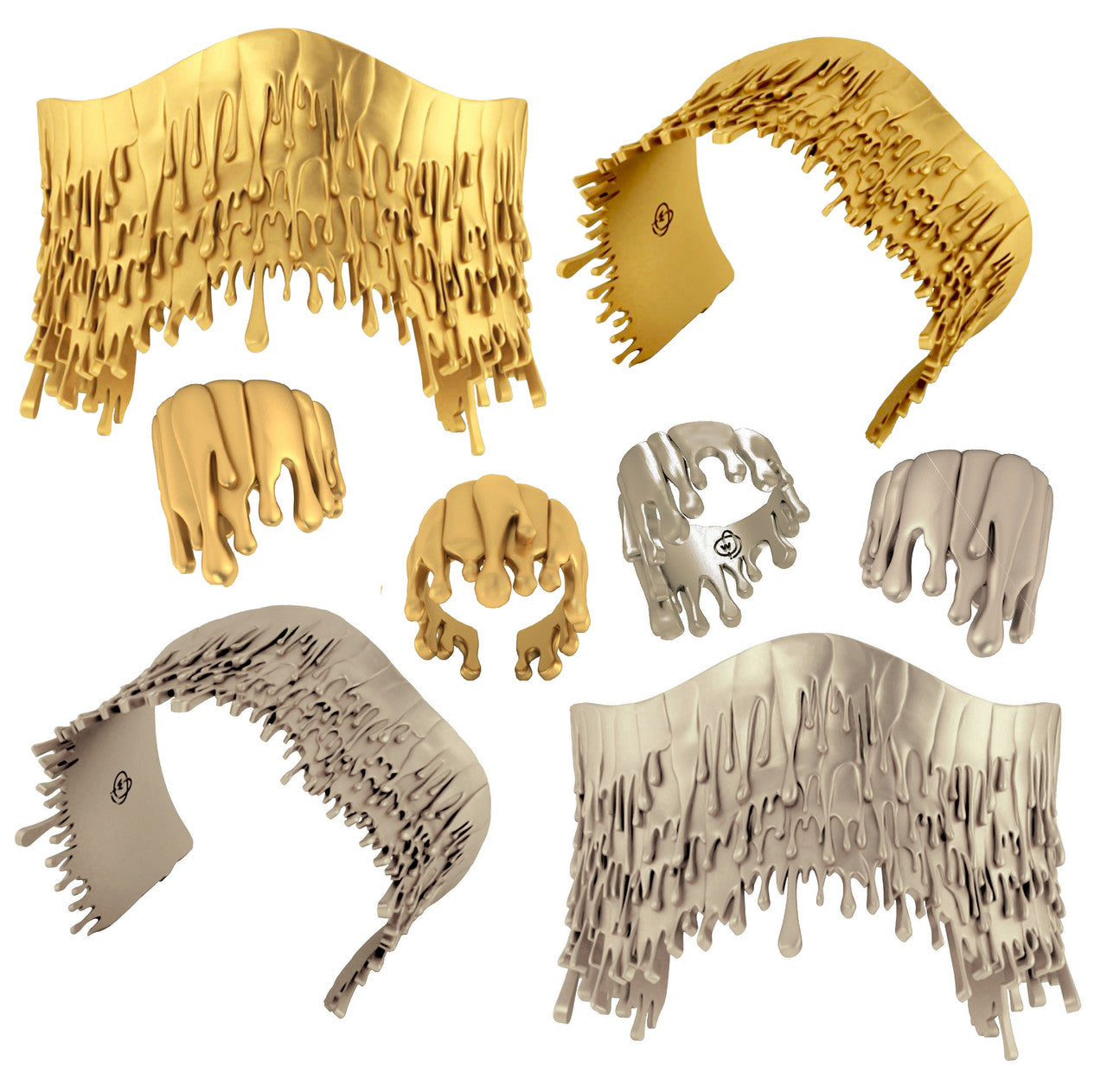 Antonio Wehrli Gravity Paint Drip Ring: Art into Jewelry-18K Gold