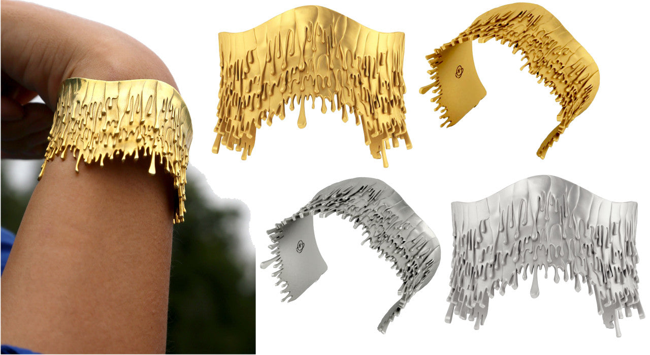 Antonio Wehrli Gravity Paint Drip Bracelet: Art into Jewelry-18K Gold