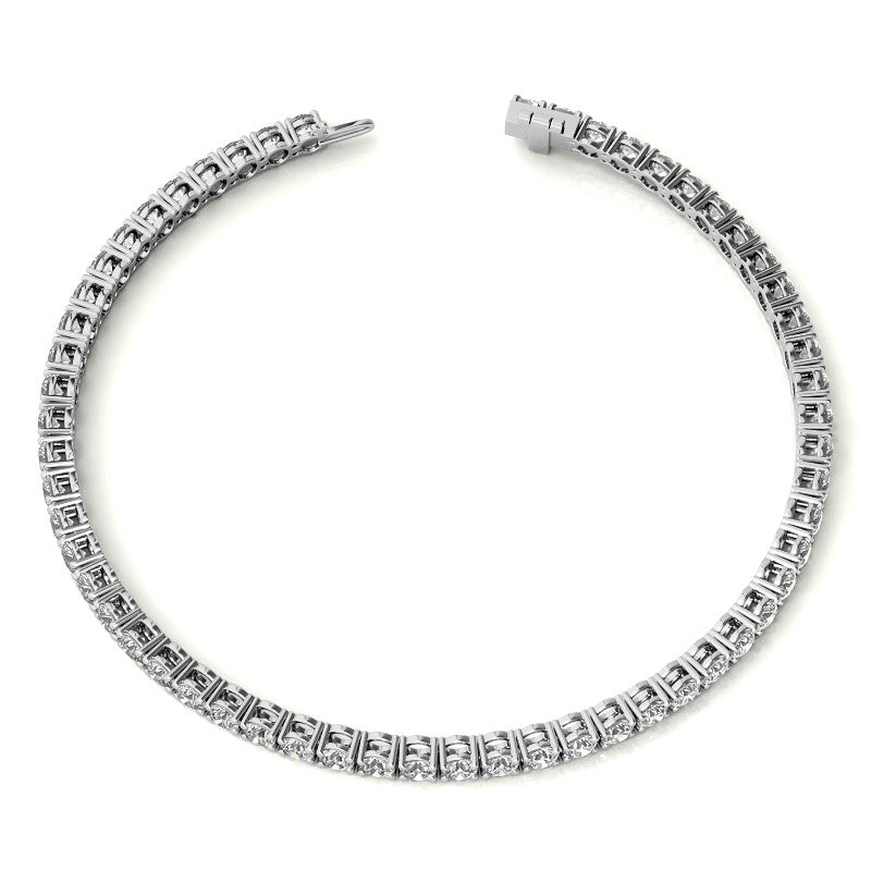 4.00 CTW AGI Certified Lab-Grown Diamond (G/VS) Tennis Bracelet in Choice of 14K White or Yellow Gold-3