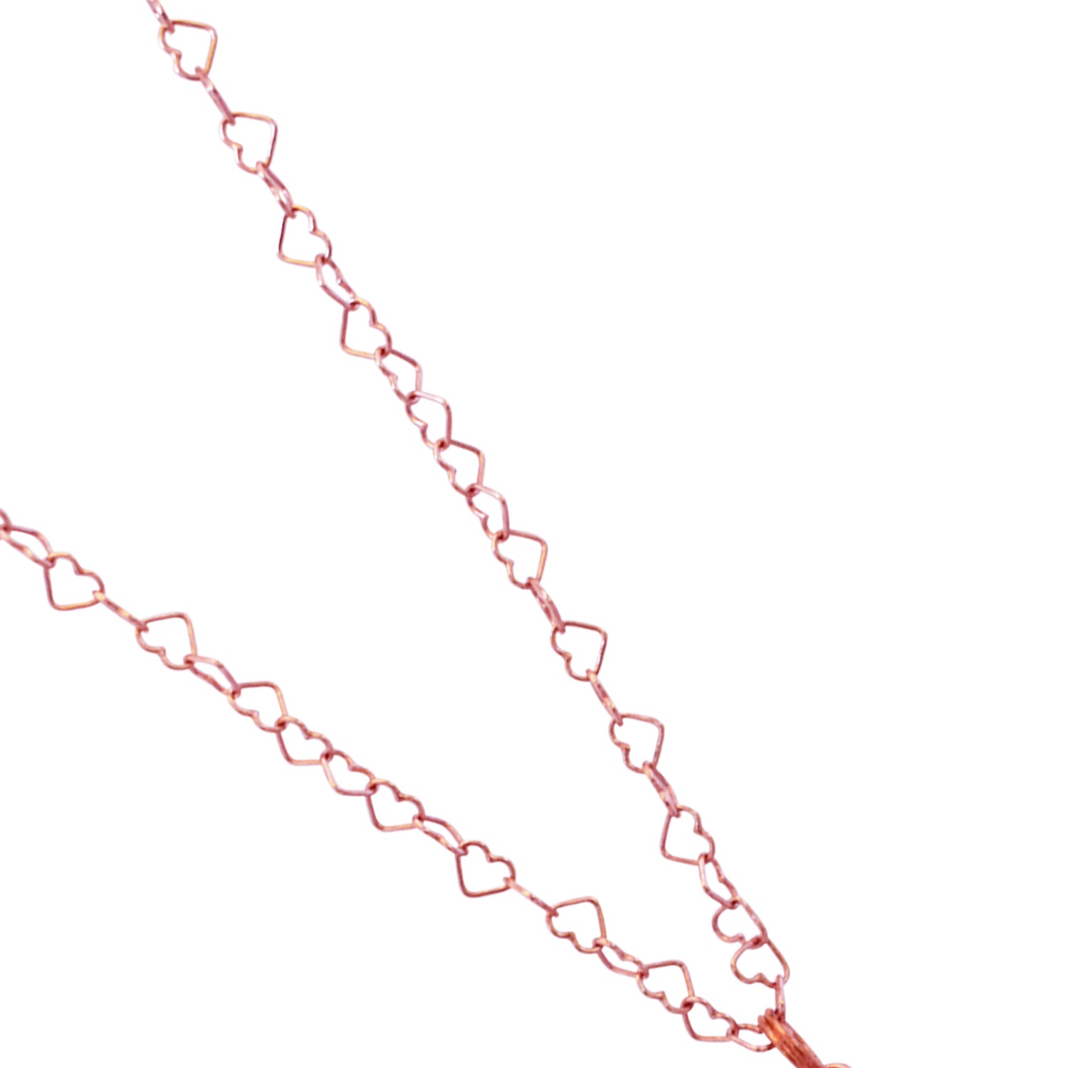 Rose Quartz Rose Gold Vermeil Necklace, Heart Shaped Necklace, Bloom Collection | by nlanlaVictory