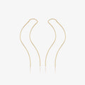 Flow drop long threader earrings